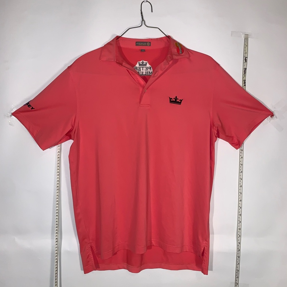 Peter Millar e4 Crown Sport Performance Golf Polo - Cape Red - Men’s Medium
